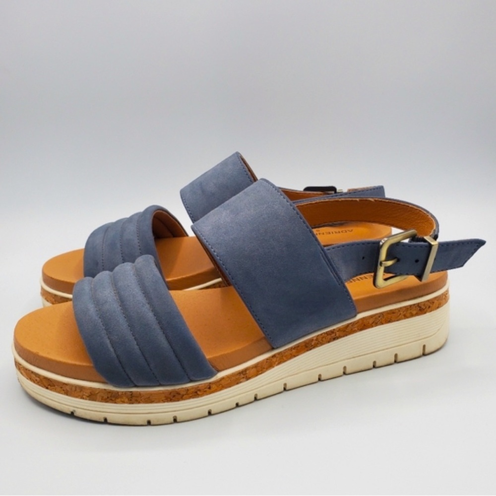 Adrienne Vittadini Blue Suede Sport Sandals NWOT / Never Worn